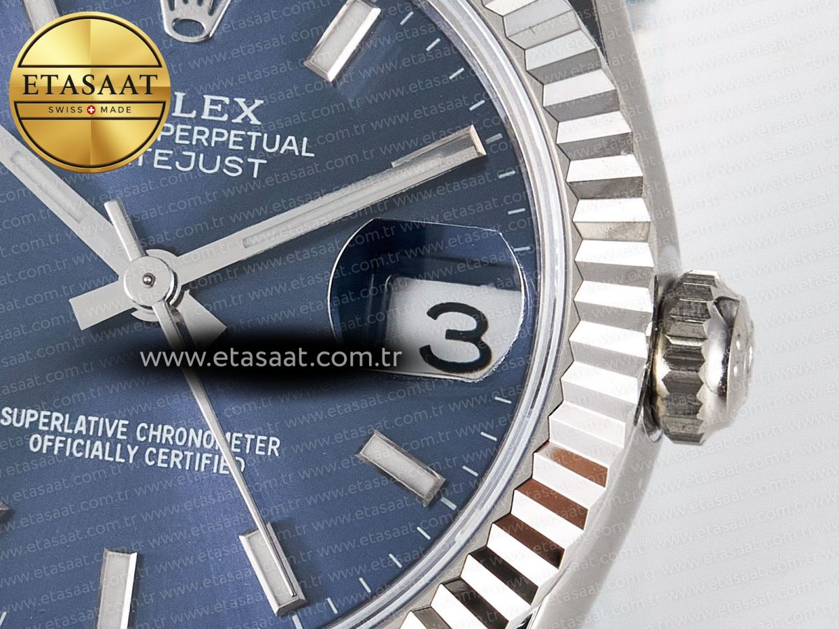 DateJust 31 278274 ARF 1:1 Best Edition 904L Steel Blue Dial Stick Marker on SS Jubilee Bracelet ETA 2688 - Görsel 11