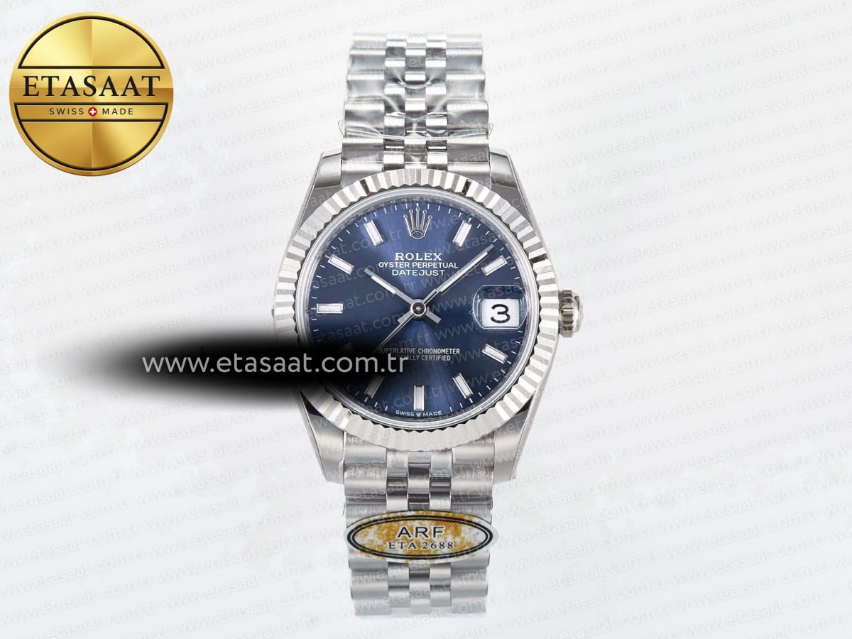 DateJust 31 278274 ARF 1:1 Best Edition 904L Steel Blue Dial Stick Marker on SS Jubilee Bracelet ETA 2688 - Görsel 3