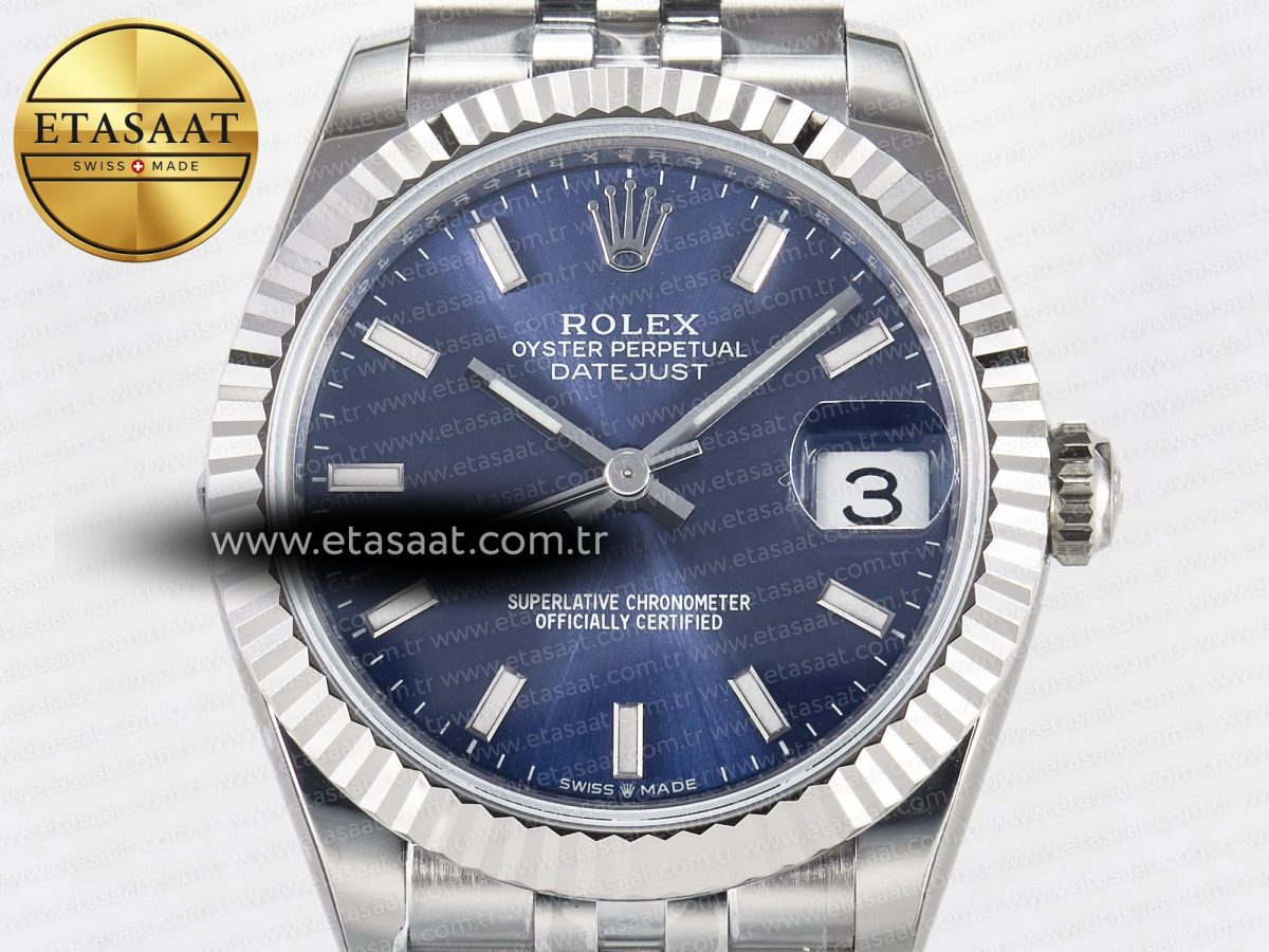 DateJust 31 278274 ARF 1:1 Best Edition 904L Steel Blue Dial Stick Marker on SS Jubilee Bracelet ETA 2688 - Görsel 4