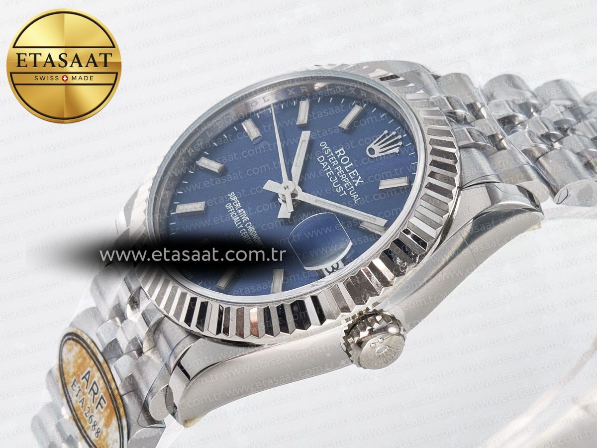 DateJust 31 278274 ARF 1:1 Best Edition 904L Steel Blue Dial Stick Marker on SS Jubilee Bracelet ETA 2688 - Görsel 6