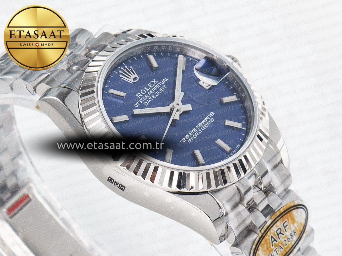 DateJust 31 278274 ARF 1:1 Best Edition 904L Steel Blue Dial Stick Marker on SS Jubilee Bracelet ETA 2688 - Görsel 7