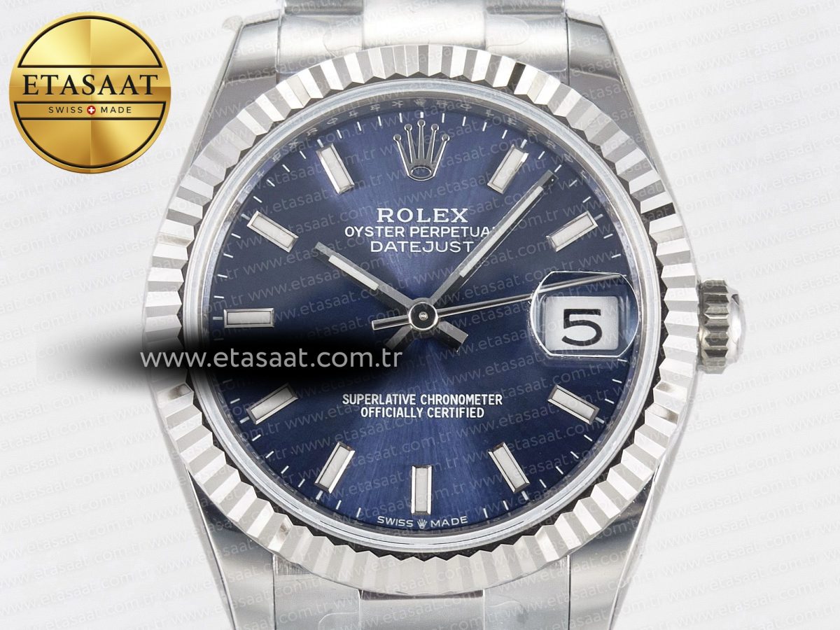 DateJust 31 278274 ARF 1:1 Best Edition 904L Steel Blue Dial Stick Marker on SS Oyster Bracelet ETA 2688 - Görsel 4