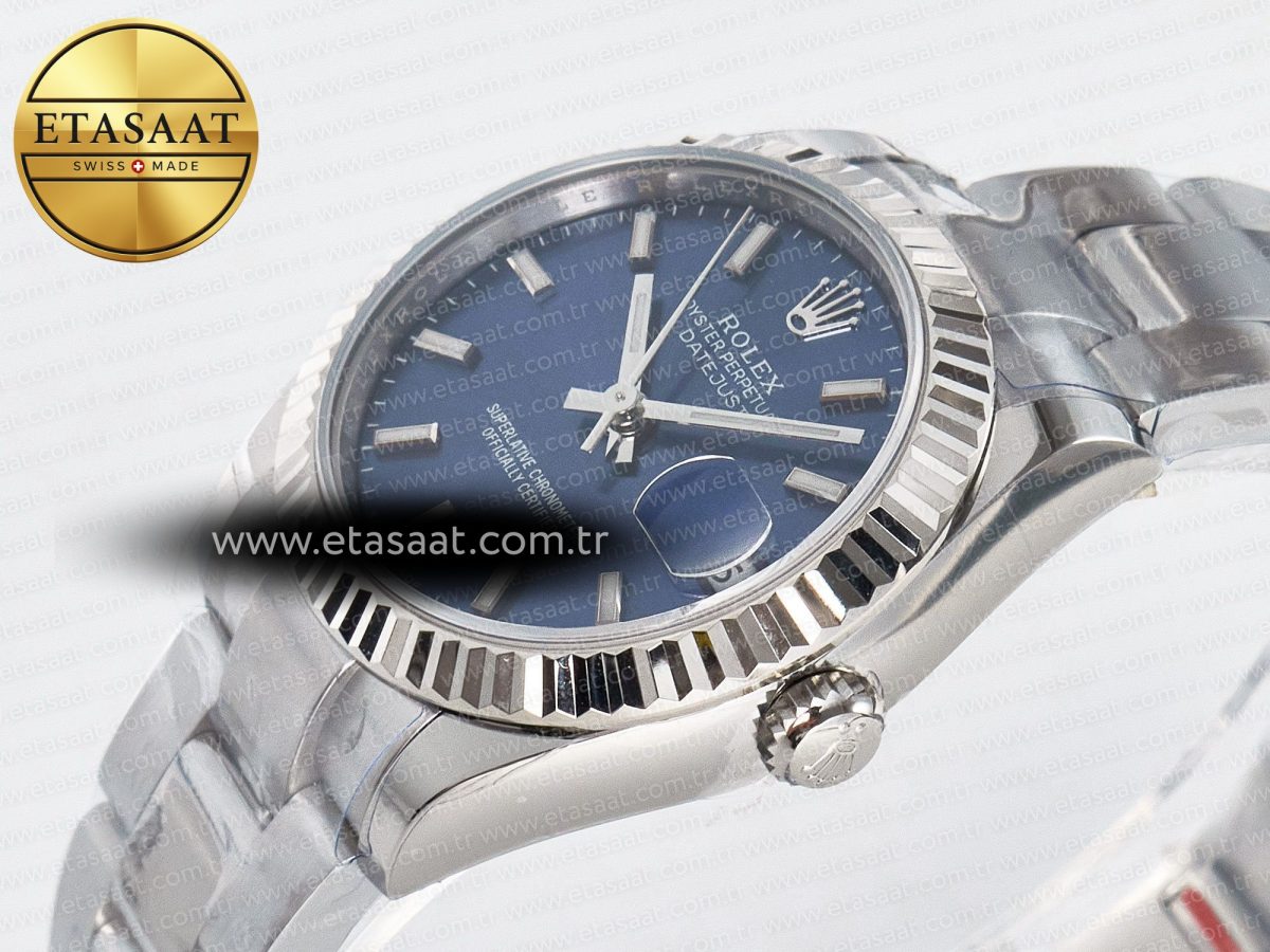 DateJust 31 278274 ARF 1:1 Best Edition 904L Steel Blue Dial Stick Marker on SS Oyster Bracelet ETA 2688 - Görsel 6