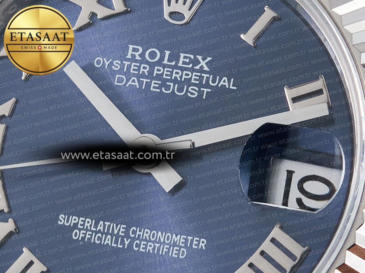 DateJust 31 278274 ARF 1:1 Best Edition 904L Steel Blue Roman Dial on SS Oyster Bracelet ETA 2688 - Görsel 10