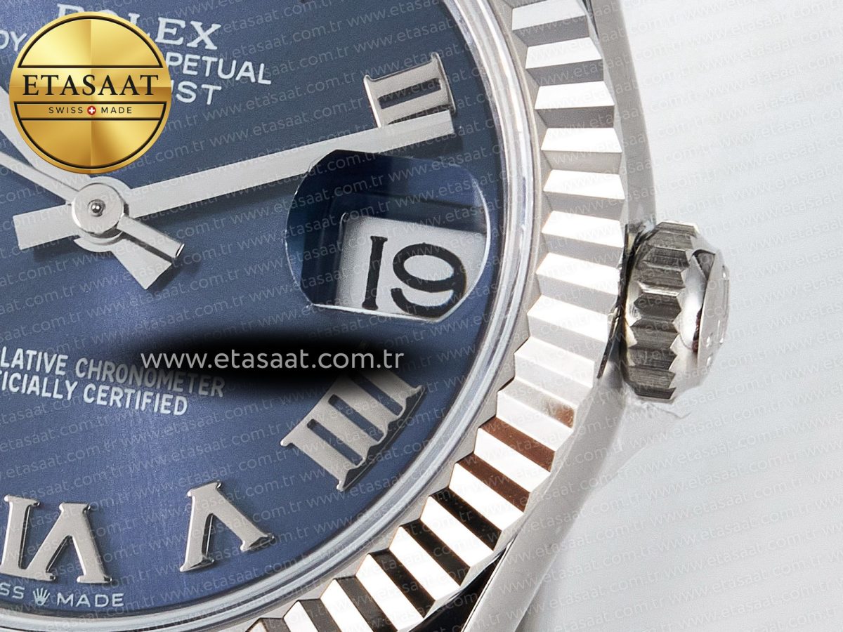 DateJust 31 278274 ARF 1:1 Best Edition 904L Steel Blue Roman Dial on SS Oyster Bracelet ETA 2688 - Görsel 11