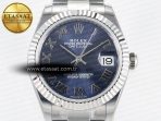 DateJust 31 278274 ARF 1:1 Best Edition 904L Steel Blue Roman Dial on SS Oyster Bracelet ETA 2688 - Görsel 4