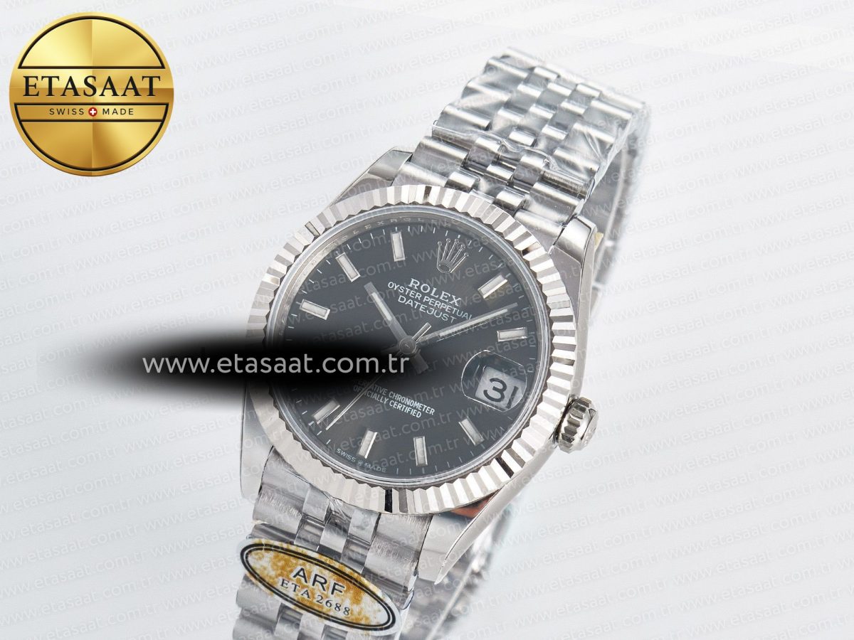DateJust 31 278274 ARF 1:1 Best Edition 904L Steel Gray Dial Stick Marker on SS Jubilee Bracelet ETA 2688 - Görsel 1