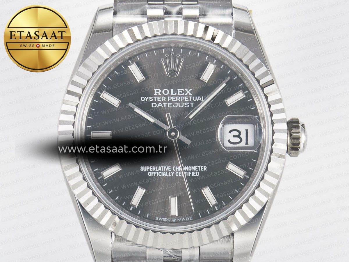 DateJust 31 278274 ARF 1:1 Best Edition 904L Steel Gray Dial Stick Marker on SS Jubilee Bracelet ETA 2688 - Görsel 4