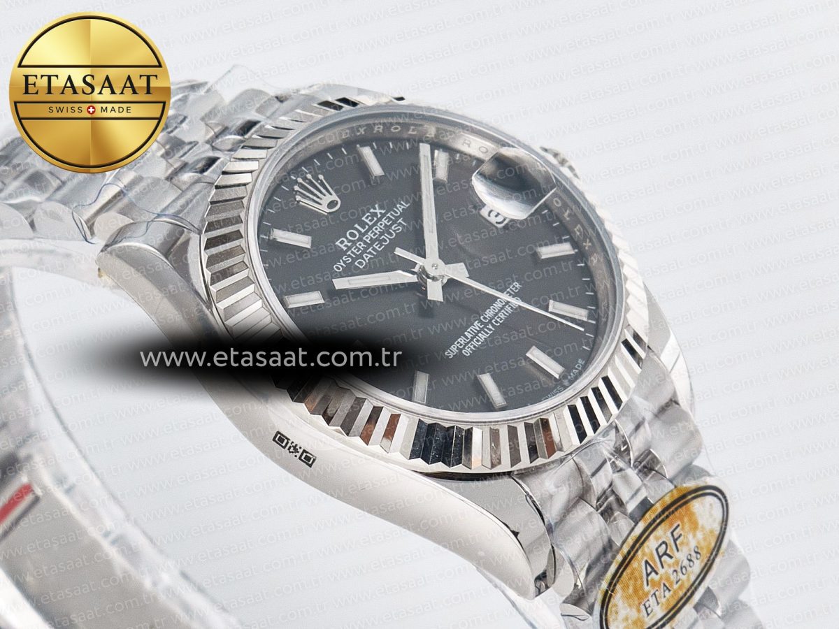 DateJust 31 278274 ARF 1:1 Best Edition 904L Steel Gray Dial Stick Marker on SS Jubilee Bracelet ETA 2688 - Görsel 7