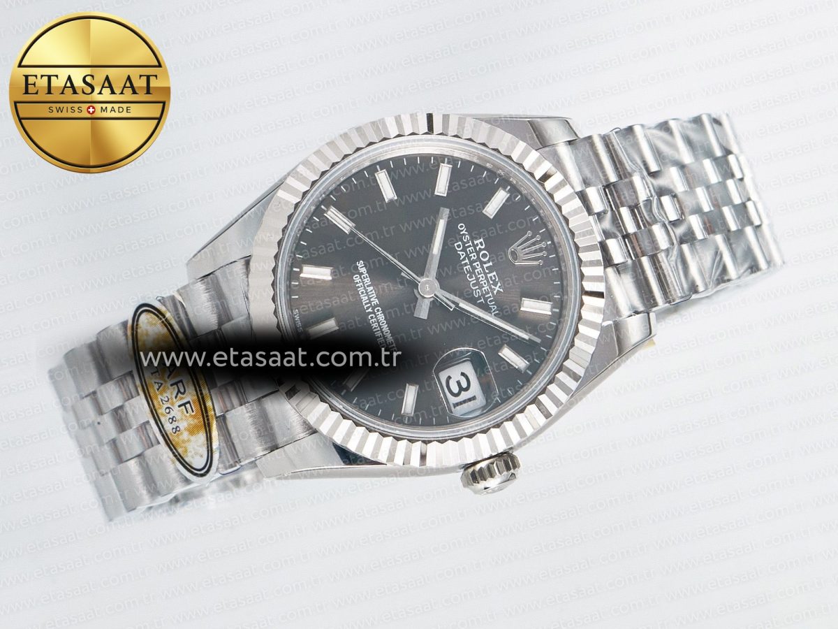 DateJust 31 278274 ARF 1:1 Best Edition 904L Steel Gray Dial Stick Marker on SS Jubilee Bracelet ETA 2688 - Görsel 8