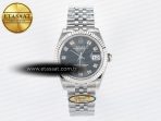 DateJust 31 278274 ARF 1:1 Best Edition 904L Steel Gray Diamonds Dial on SS Jubilee Bracelet ETA 2688 - Görsel 3