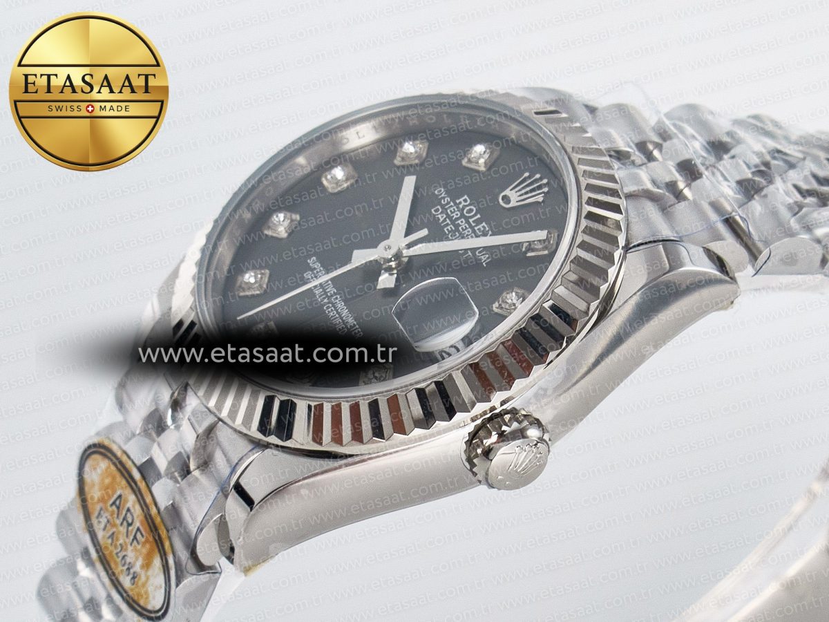 DateJust 31 278274 ARF 1:1 Best Edition 904L Steel Gray Diamonds Dial on SS Jubilee Bracelet ETA 2688 - Görsel 6