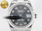DateJust 31 278274 ARF 1:1 Best Edition 904L Steel Gray Diamonds Dial on SS Oyster Bracelet ETA 2688 - Görsel 4