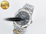 DateJust 31 278274 ARF 1:1 Best Edition 904L Steel Gray Roman Diamonds Dial on SS Jubilee Bracelet ETA 2688 - Görsel 2