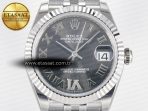 DateJust 31 278274 ARF 1:1 Best Edition 904L Steel Gray Roman Diamonds Dial on SS Jubilee Bracelet ETA 2688 - Görsel 4