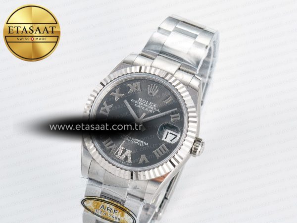 DateJust 31 278274 ARF 1:1 Best Edition 904L Steel Gray Roman Diamonds Dial on SS Oyster Bracelet ETA 2688