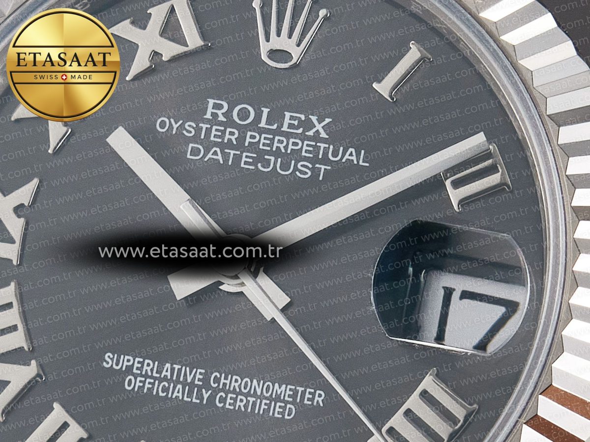 DateJust 31 278274 ARF 1:1 Best Edition 904L Steel Gray Roman Diamonds Dial on SS Oyster Bracelet ETA 2688 - Görsel 10