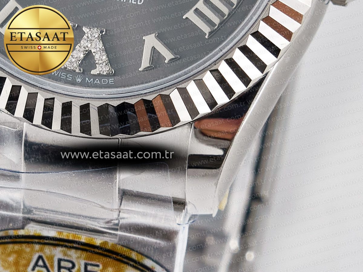 DateJust 31 278274 ARF 1:1 Best Edition 904L Steel Gray Roman Diamonds Dial on SS Oyster Bracelet ETA 2688 - Görsel 13