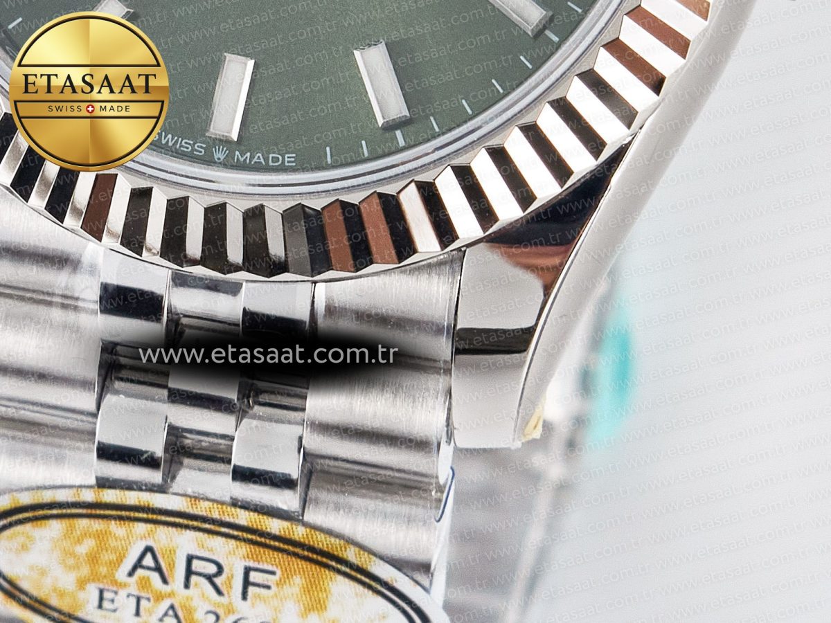 DateJust 31 278274 ARF 1:1 Best Edition 904L Steel Green Dial Stick Marker on SS Jubilee Bracelet ETA 2688 - Görsel 13