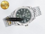 DateJust 31 278274 ARF 1:1 Best Edition 904L Steel Green Dial Stick Marker on SS Jubilee Bracelet ETA 2688 - Görsel 8