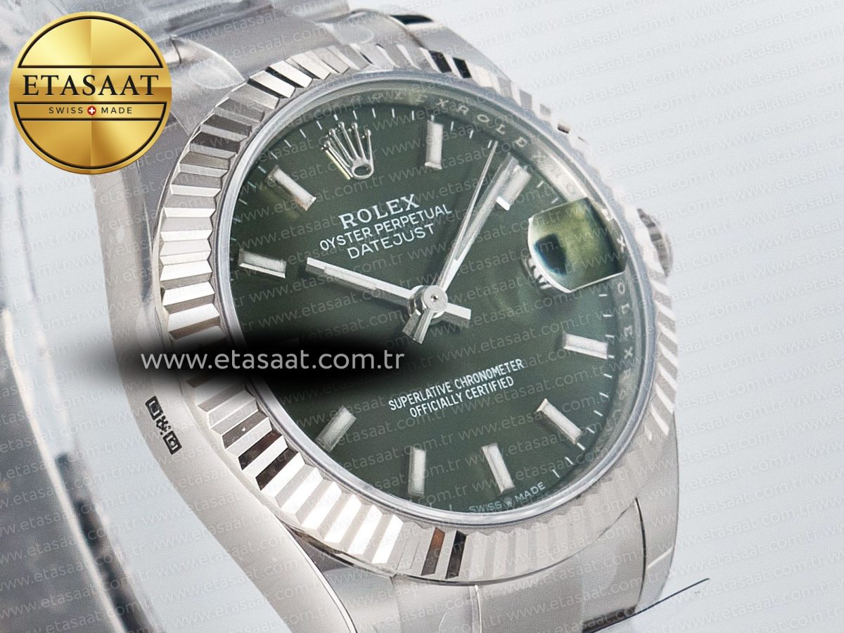 DateJust 31 278274 ARF 1:1 Best Edition 904L Steel Green Dial Stick Marker on SS Oyster Bracelet ETA 2688 - Görsel 5