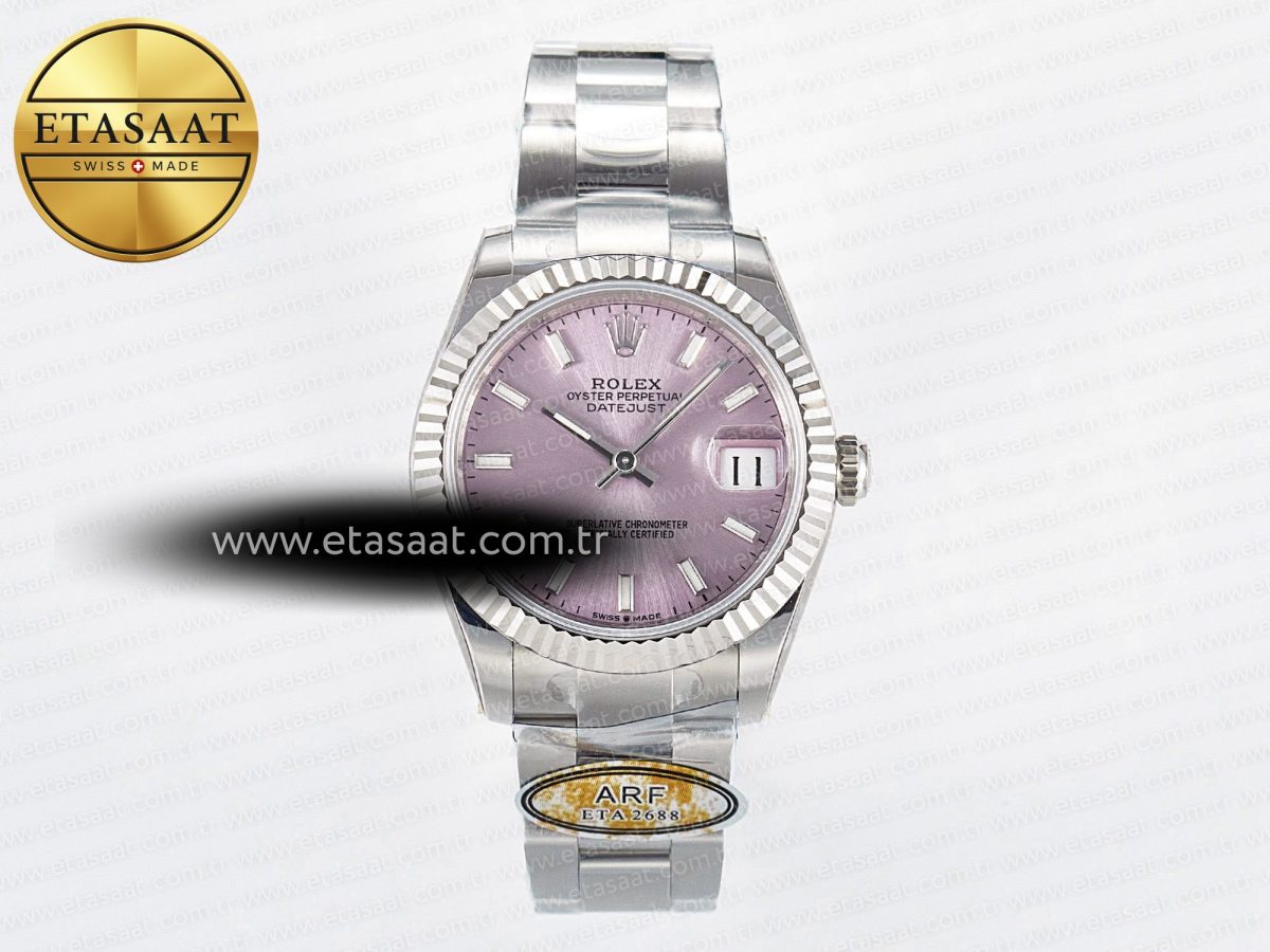 DateJust 31 278274 ARF 1:1 Best Edition 904L Steel Pink Dial Stick Marker on SS Oyster Bracelet ETA 2688 - Görsel 3