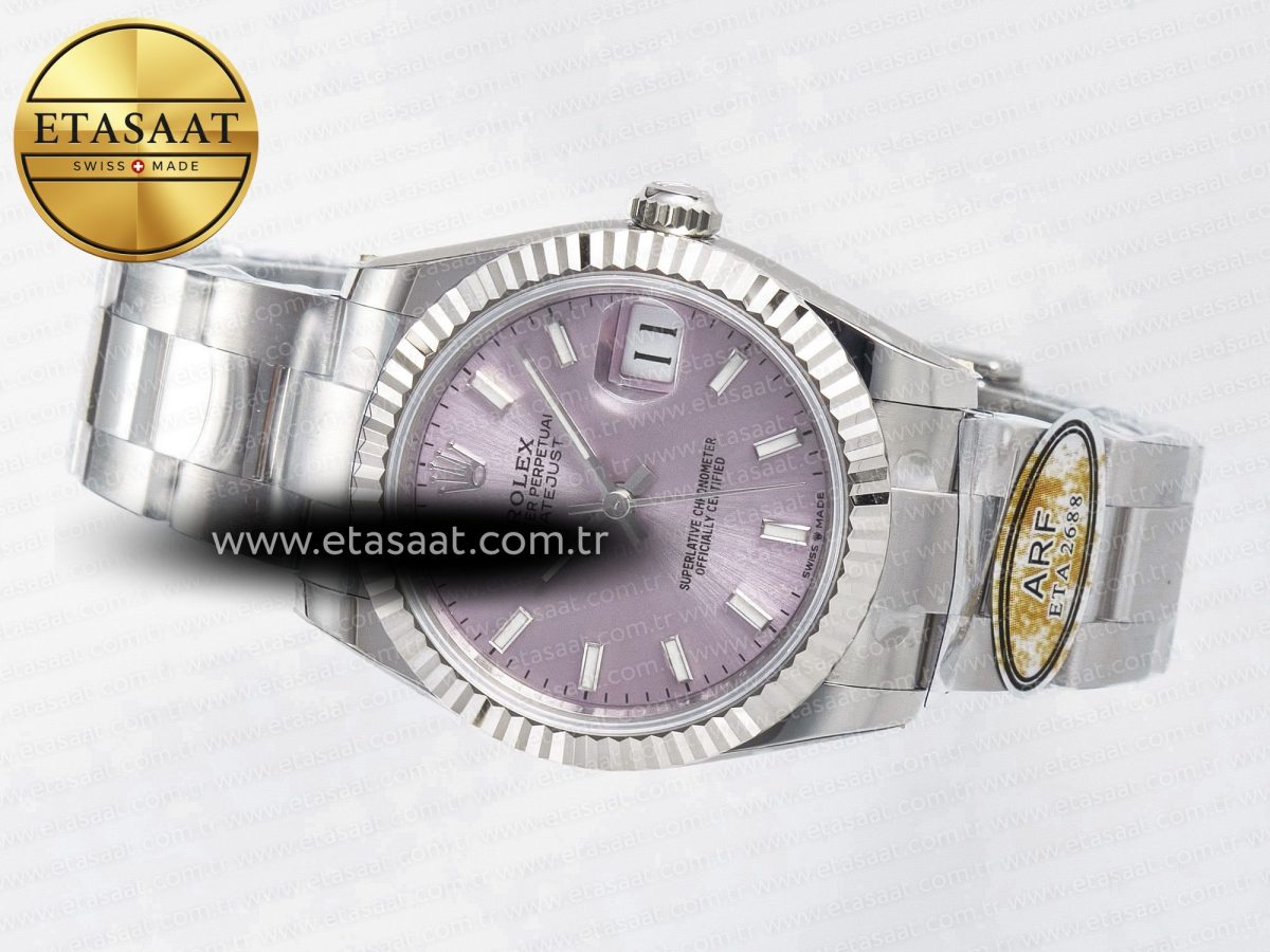 DateJust 31 278274 ARF 1:1 Best Edition 904L Steel Pink Dial Stick Marker on SS Oyster Bracelet ETA 2688 - Görsel 9