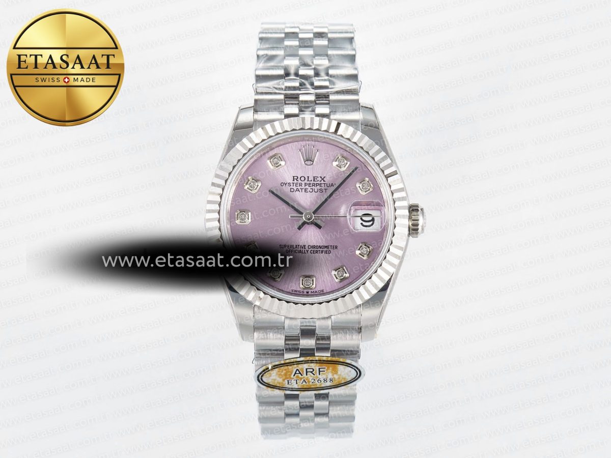 DateJust 31 278274 ARF 1:1 Best Edition 904L Steel Pink Diamonds Dial on SS Jubilee Bracelet ETA 2688 - Görsel 3