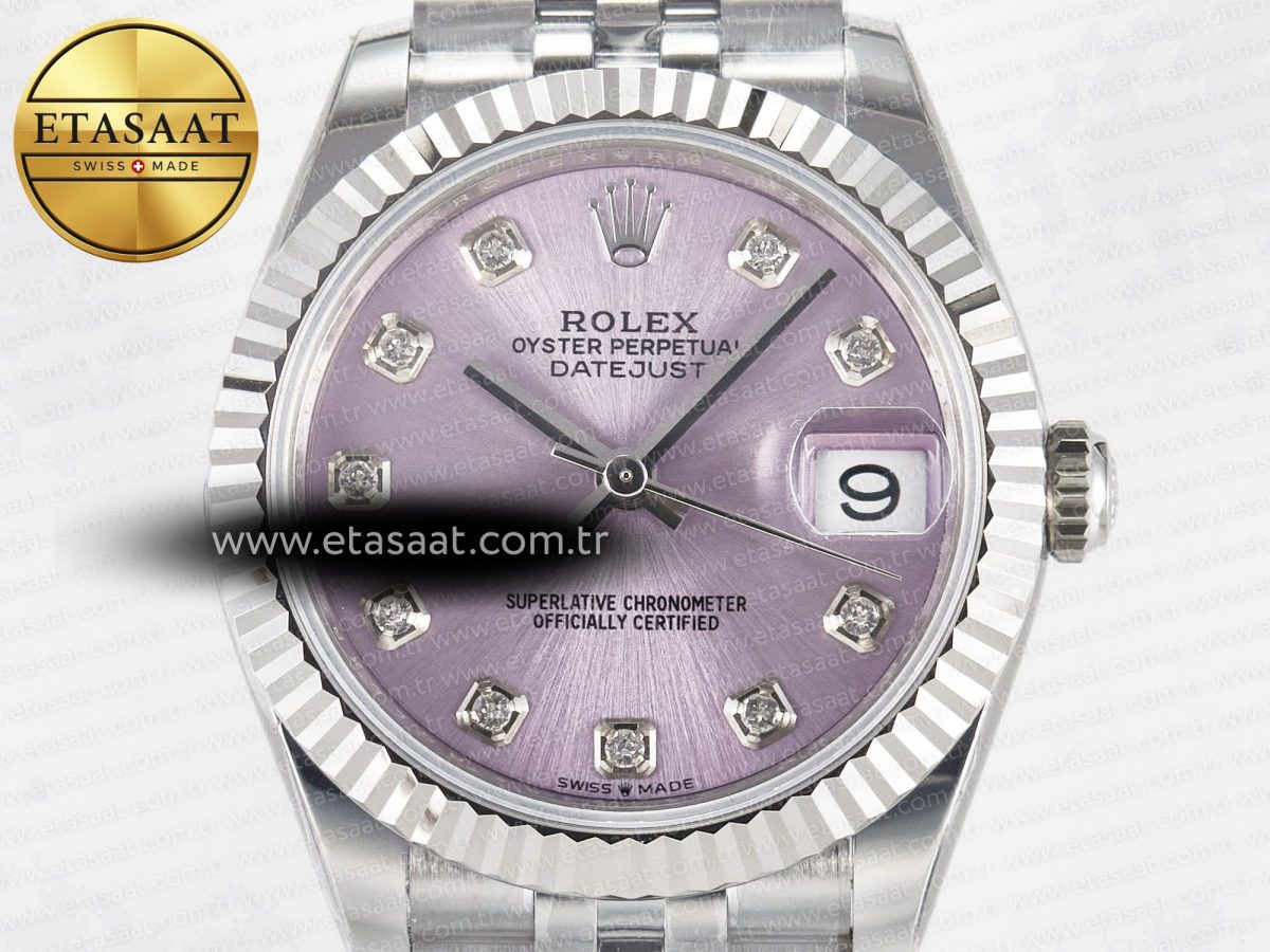 DateJust 31 278274 ARF 1:1 Best Edition 904L Steel Pink Diamonds Dial on SS Jubilee Bracelet ETA 2688 - Görsel 4