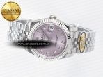 DateJust 31 278274 ARF 1:1 Best Edition 904L Steel Pink Diamonds Dial on SS Jubilee Bracelet ETA 2688 - Görsel 9