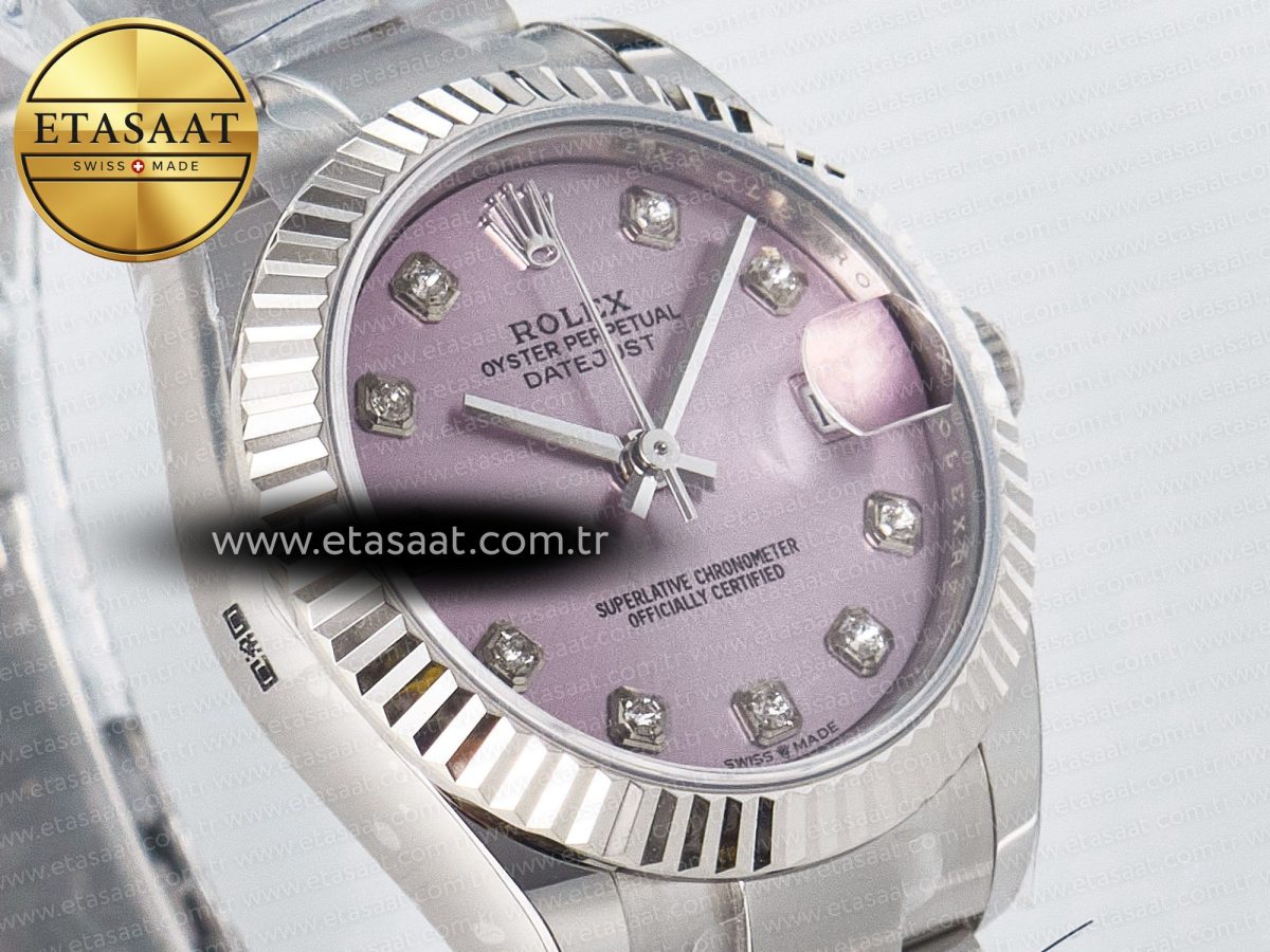 DateJust 31 278274 ARF 1:1 Best Edition 904L Steel Pink Diamonds Dial on SS Oyster Bracelet ETA 2688 - Görsel 5