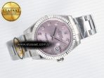 DateJust 31 278274 ARF 1:1 Best Edition 904L Steel Pink Diamonds Dial on SS Oyster Bracelet ETA 2688 - Görsel 8