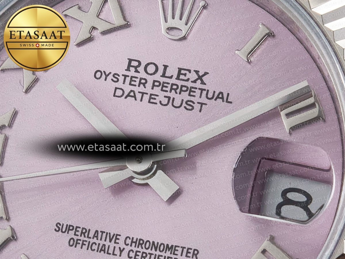 DateJust 31 278274 ARF 1:1 Best Edition 904L Steel Pink Roman Dial on SS Oyster Bracelet ETA 2688 - Görsel 10