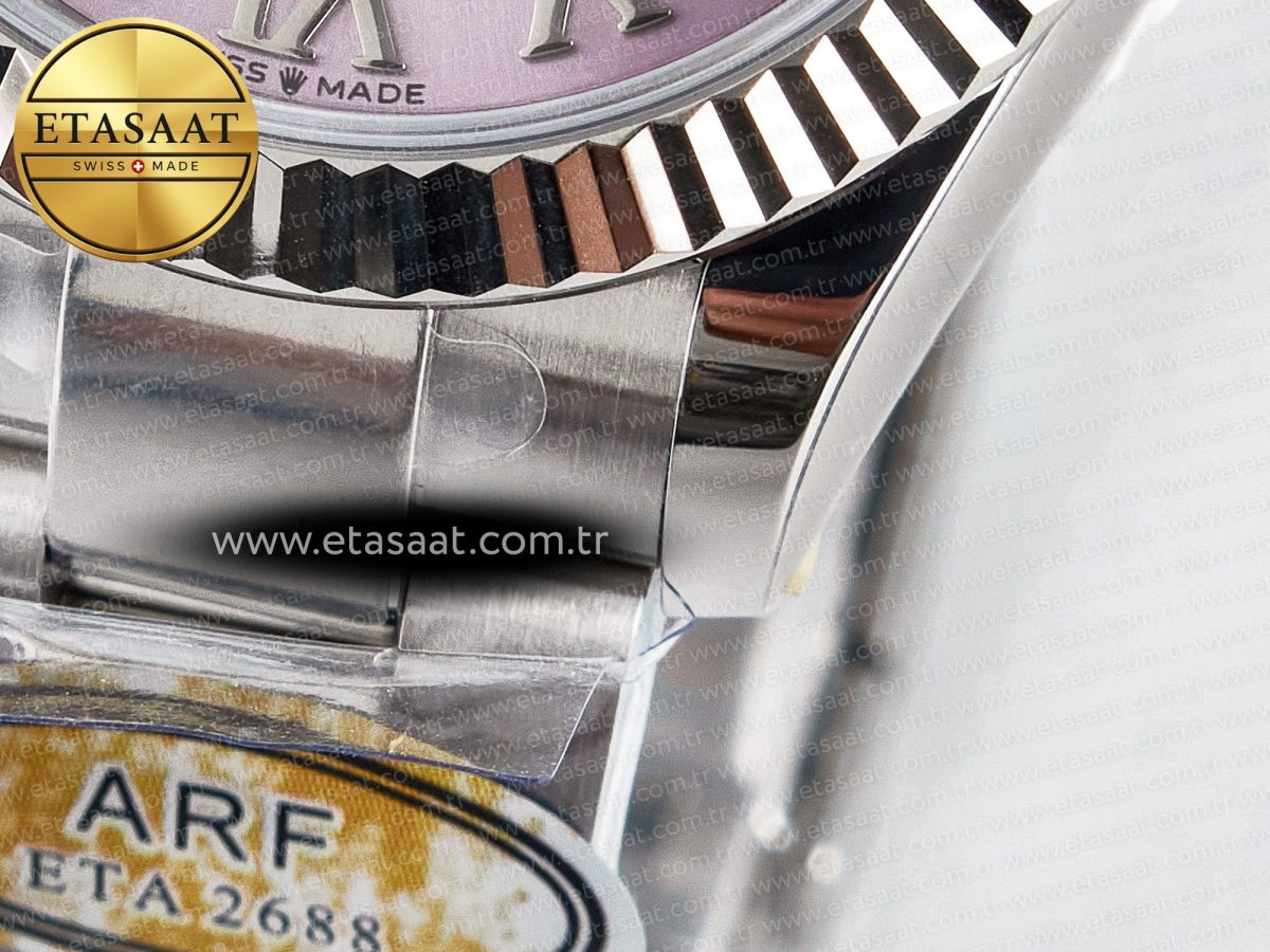 DateJust 31 278274 ARF 1:1 Best Edition 904L Steel Pink Roman Dial on SS Oyster Bracelet ETA 2688 - Görsel 13