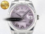 DateJust 31 278274 ARF 1:1 Best Edition 904L Steel Pink Roman Dial on SS Oyster Bracelet ETA 2688 - Görsel 4