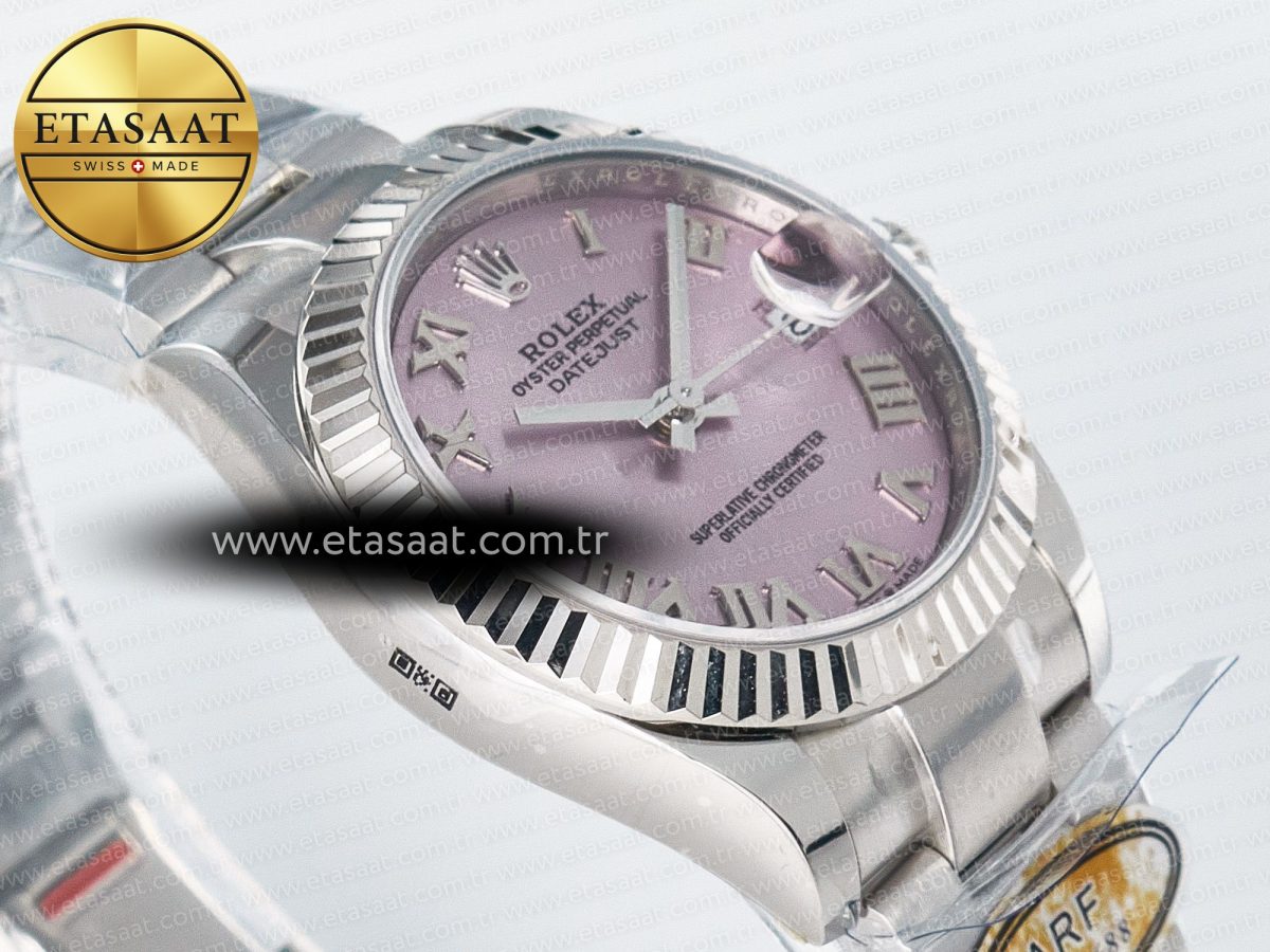 DateJust 31 278274 ARF 1:1 Best Edition 904L Steel Pink Roman Dial on SS Oyster Bracelet ETA 2688 - Görsel 7