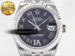 DateJust 31 278274 ARF 1:1 Best Edition 904L Steel Purple Roman Dial on SS Jubilee Bracelet ETA 2688 - Görsel 4