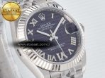 DateJust 31 278274 ARF 1:1 Best Edition 904L Steel Purple Roman Dial on SS Jubilee Bracelet ETA 2688 - Görsel 5