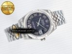 DateJust 31 278274 ARF 1:1 Best Edition 904L Steel Purple Roman Dial on SS Jubilee Bracelet ETA 2688 - Görsel 8