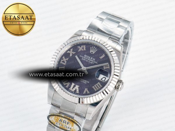 DateJust 31 278274 ARF 1:1 Best Edition 904L Steel Purple Roman Dial on SS Oyster Bracelet ETA 2688