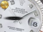 DateJust 31 278274 ARF 1:1 Best Edition 904L Steel Silver Diamonds Dial on SS Jubilee Bracelet ETA 2688 - Görsel 10