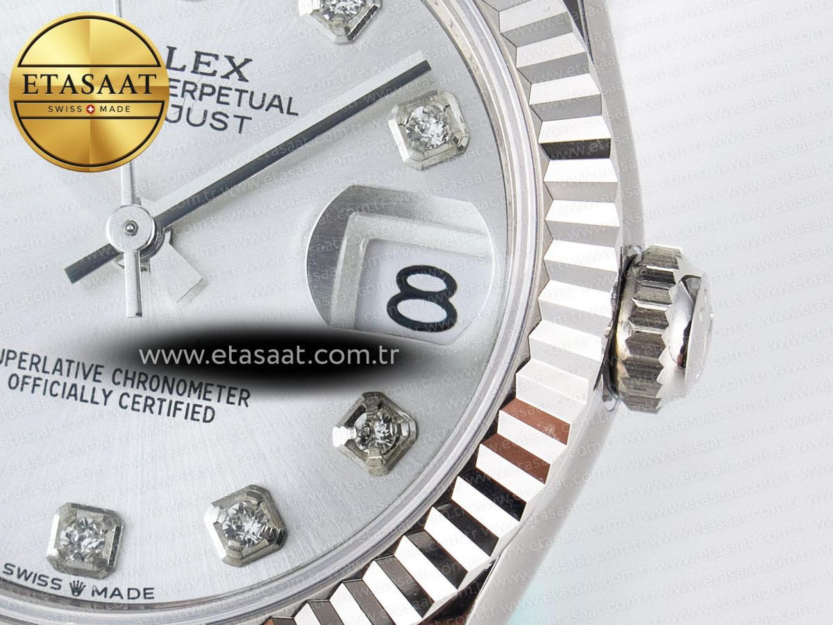 DateJust 31 278274 ARF 1:1 Best Edition 904L Steel Silver Diamonds Dial on SS Jubilee Bracelet ETA 2688 - Görsel 11
