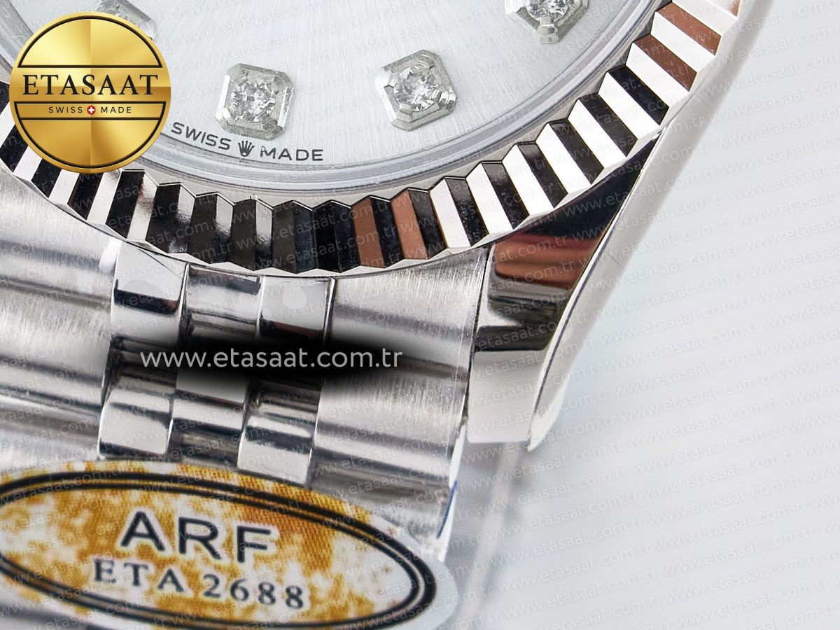 DateJust 31 278274 ARF 1:1 Best Edition 904L Steel Silver Diamonds Dial on SS Jubilee Bracelet ETA 2688 - Görsel 13