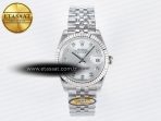 DateJust 31 278274 ARF 1:1 Best Edition 904L Steel Silver Diamonds Dial on SS Jubilee Bracelet ETA 2688 - Görsel 3
