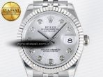 DateJust 31 278274 ARF 1:1 Best Edition 904L Steel Silver Diamonds Dial on SS Jubilee Bracelet ETA 2688 - Görsel 4