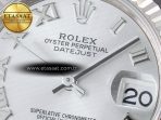 DateJust 31 278274 ARF 1:1 Best Edition 904L Steel Silver Roman Diamonds Dial on SS Jubilee Bracelet ETA 2688 - Görsel 10