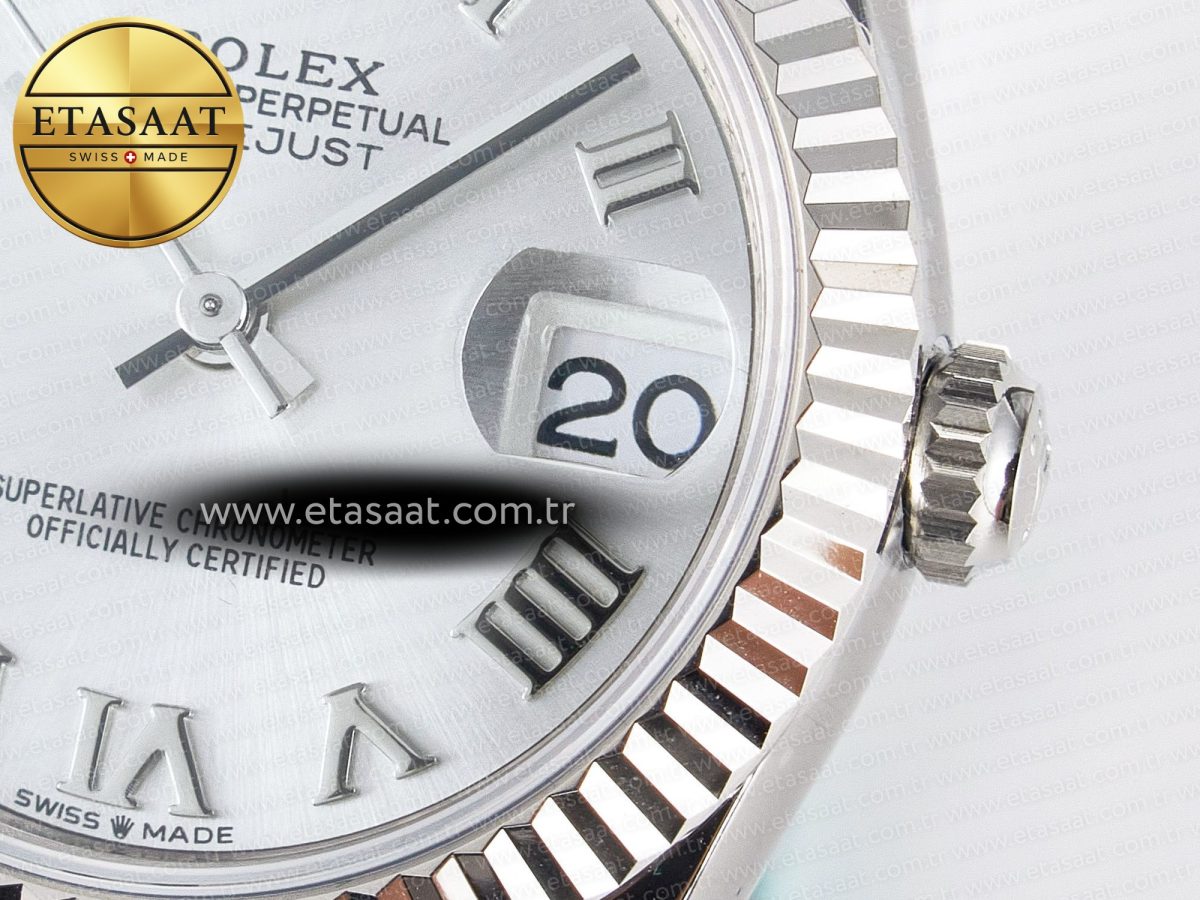 DateJust 31 278274 ARF 1:1 Best Edition 904L Steel Silver Roman Diamonds Dial on SS Jubilee Bracelet ETA 2688 - Görsel 11