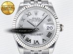 DateJust 31 278274 ARF 1:1 Best Edition 904L Steel Silver Roman Diamonds Dial on SS Jubilee Bracelet ETA 2688 - Görsel 4