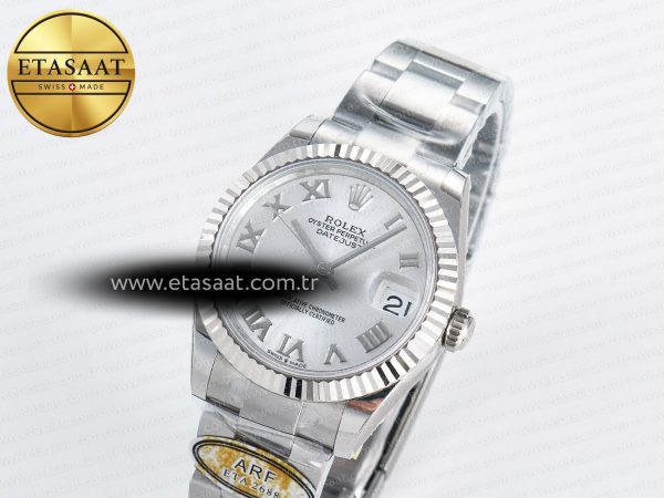 DateJust 31 278274 ARF 1:1 Best Edition 904L Steel Silver Roman Diamonds Dial on SS Oyster Bracelet ETA 2688