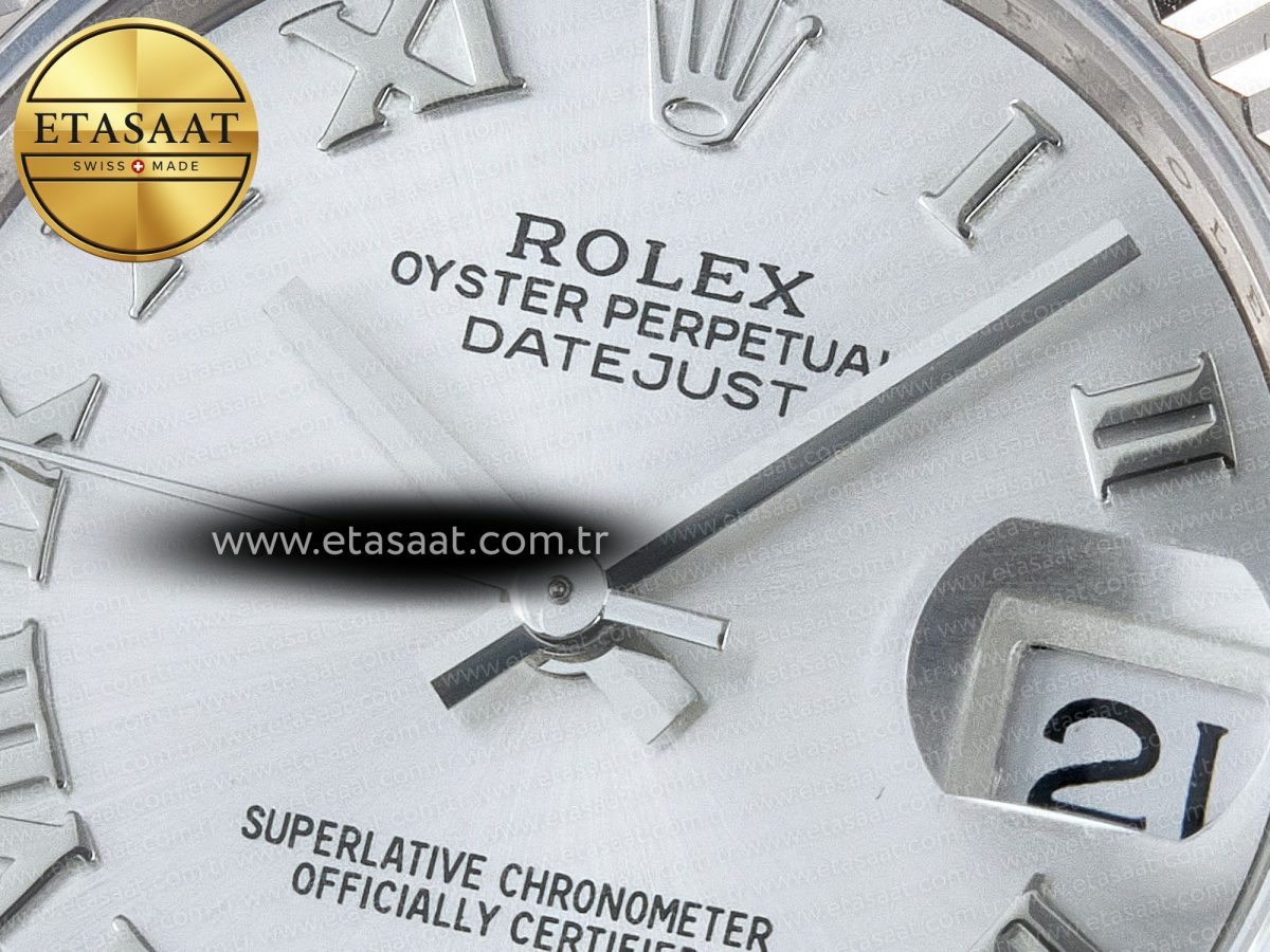 DateJust 31 278274 ARF 1:1 Best Edition 904L Steel Silver Roman Diamonds Dial on SS Oyster Bracelet ETA 2688 - Görsel 10
